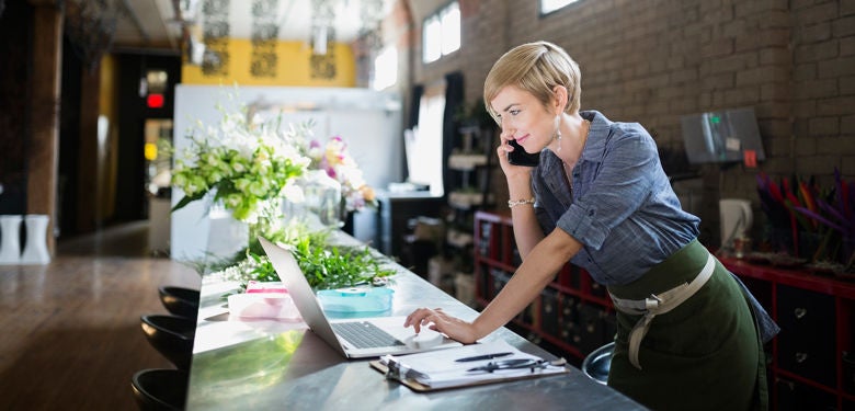 A self-employed woman applying for a personal loan