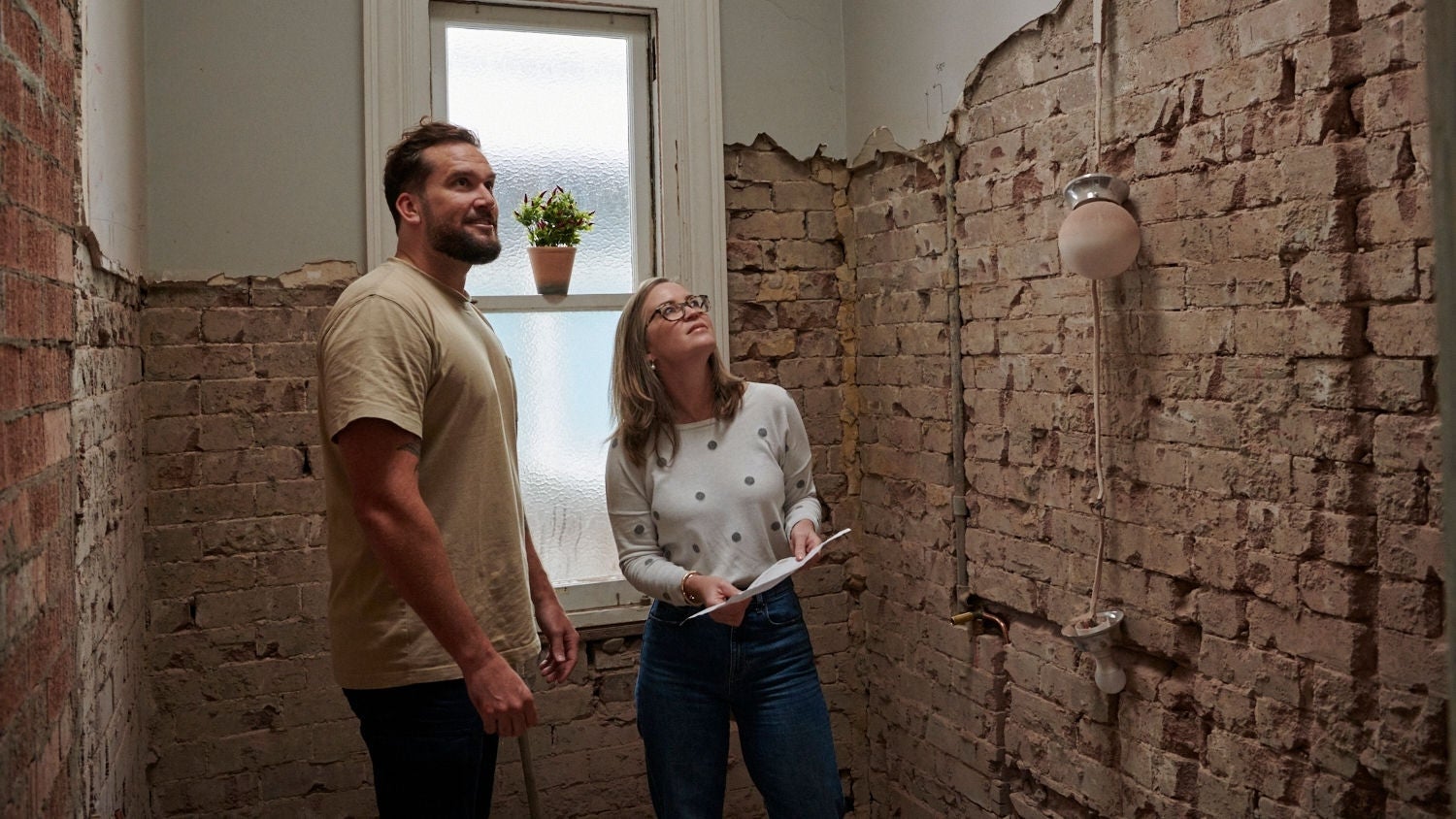 Couple renovating their property