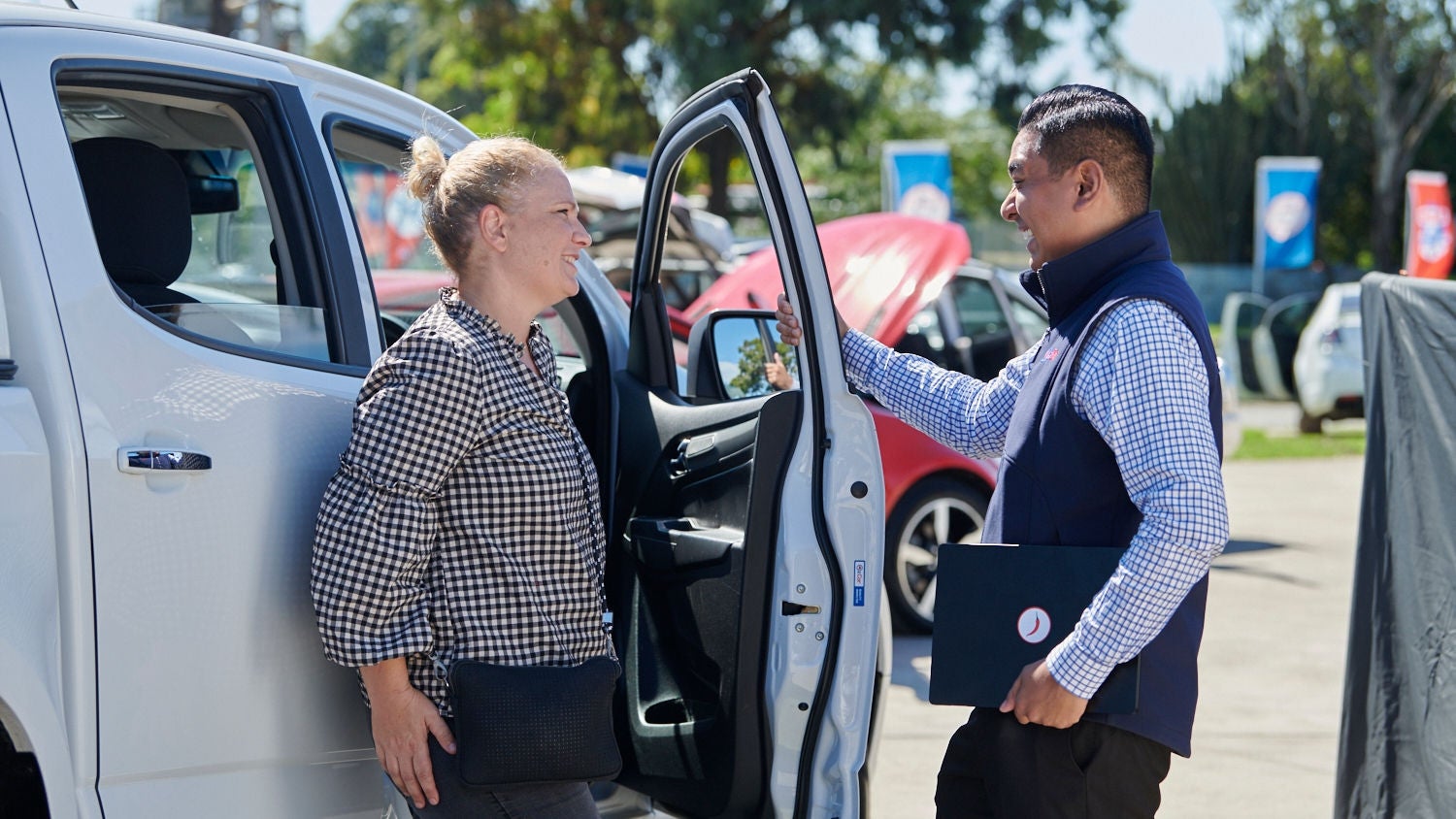 Purchasing a new car for their business